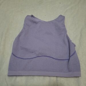 Aerie Lavender Textured Crop Top